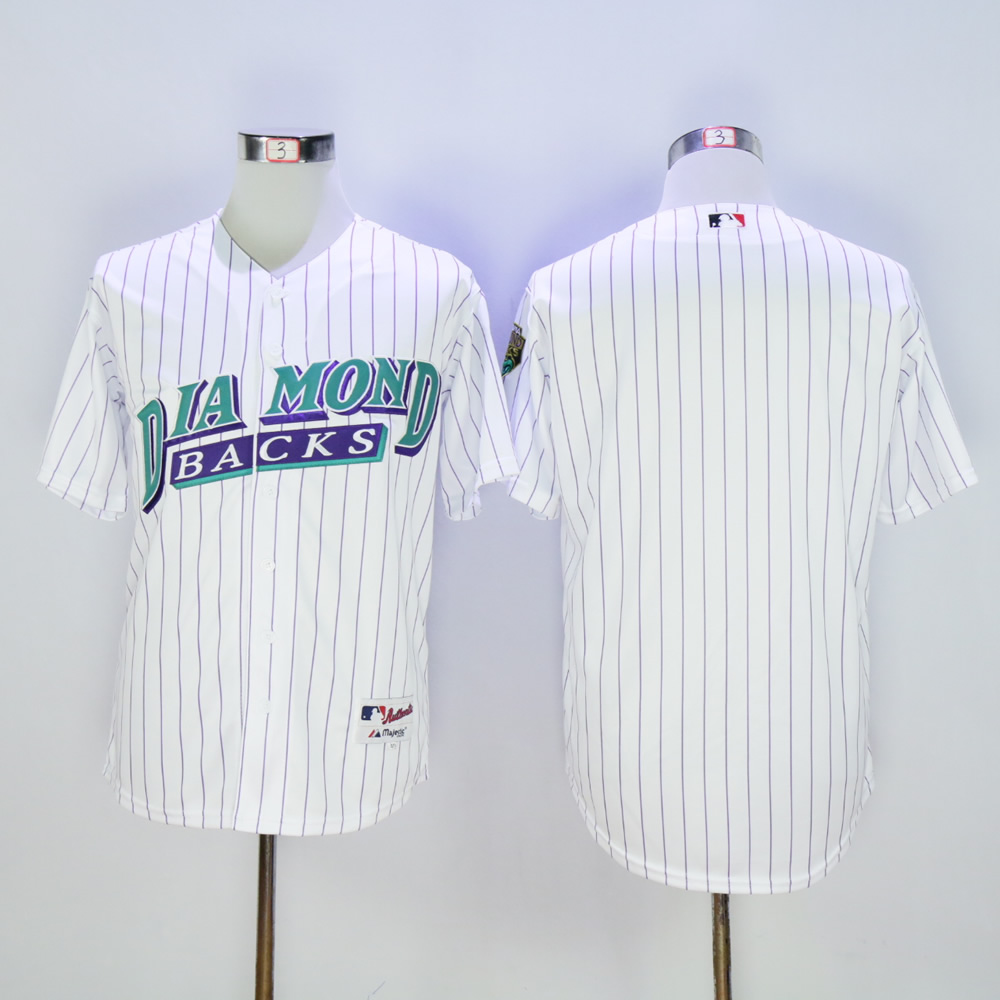 Men Arizona Diamondback Blank White Throwback 1999 MLB Jerseys->arizona diamondback->MLB Jersey